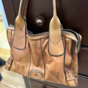 Fossil Cognac Satchel